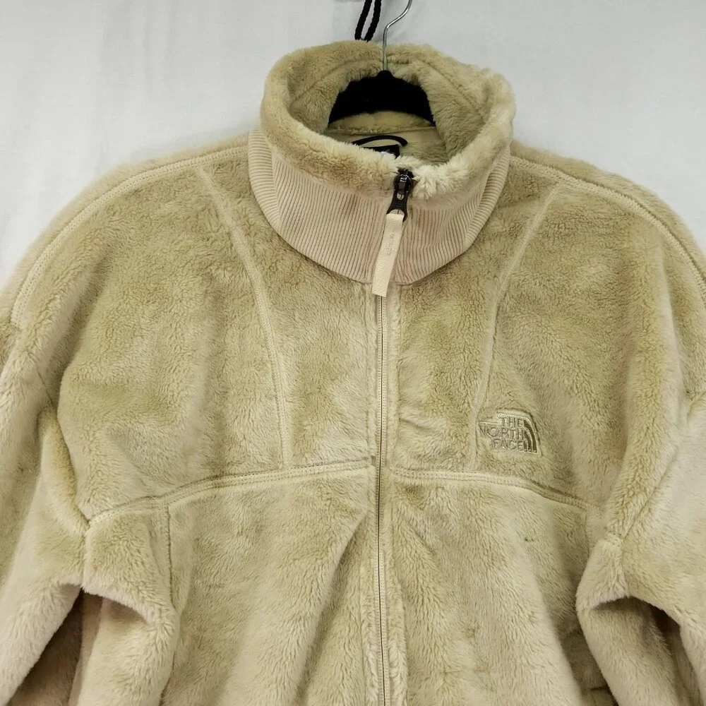 The North Face Osito Lux Jacket Women's Medium Beige Long Sleeve Full Zip - Picture 4 of 15
